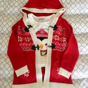 Winter cardigan, shirt & leggings! Worn once!